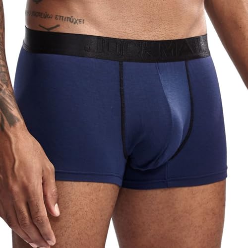 JOCKMAIL Herren-Boxershorts, Modal, weiche Herren-Unterwäsche mit zwei Beuteln und mikroseparaten Taschen, 449 Marineblau, XX-Large von JOCKMAIL