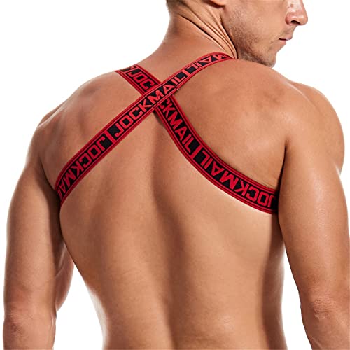 JOCKMAIL Herren Chest Harness Fitness Crop Top Muskel Sport Schulter Körper Brust Muskel Übung Tops Gurt Schulter Verband von JOCKMAIL