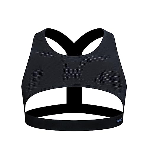 JOCKMAIL Herren Fitness Gurtzeug Crop Top Weste Brust Muskel Schulterriemen Übung Tops Gurtzeug Weste (as3, Alpha, one_Size, Regular, Regular, schwarz995) von JOCKMAIL