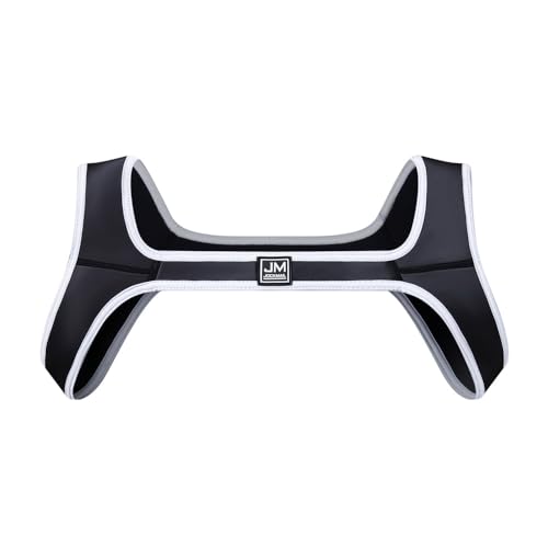JOCKMAIL Herren Fitness Harness Schultergurte Körper Brust Sport Schultergurte Muskeltraining (DE/NL/SE/PL, Alphanumerisch, L, Regular, Regular, Weiß) von JOCKMAIL