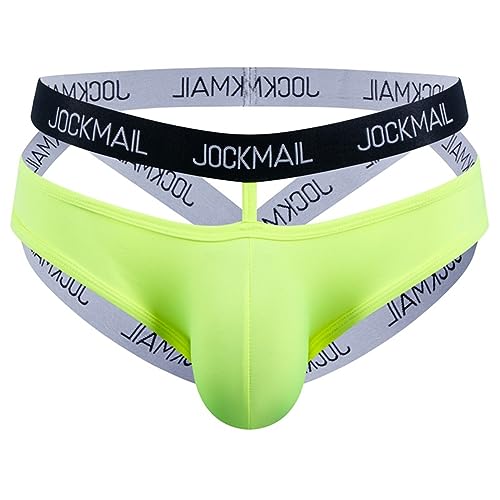 Herren Jockstrap Tangas Unterwäsche Athletic Supporter Herren G-String Männer Unterwäsche (XL, GELB) von JOCKMAIL