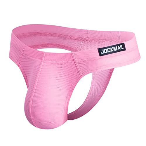 JOCKMAIL Herren Jockstrap Unterwäsche Jock Straps Männliche Athletic Unterstützer Männer Sport Unterwäsche, rose, XL von JOCKMAIL