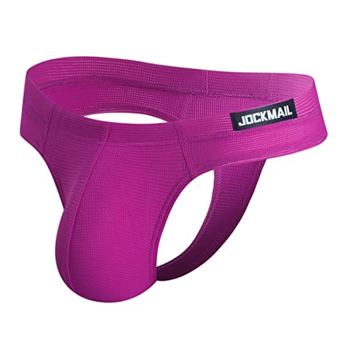 JOCKMAIL Herren Jockstrap Unterwäsche Jock Straps Männliche Athletic Unterstützer Männer Sport Unterwäsche, violett, XL von JOCKMAIL