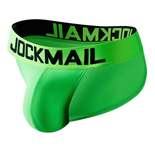 JOCKMAIL Herren Slips Unterwäsche Atmungsaktive Mini Slips Low Rise Herren Unterhosen Slips (L, 383GRÜN) von JOCKMAIL