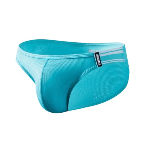 JOCKMAIL Herren Slips Unterwäsche Atmungsaktive Mini Slips Low Rise Herren Unterhosen Slips (M, 356HELLBLAU) von JOCKMAIL
