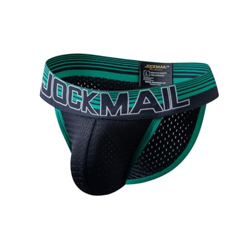 JOCKMAIL Herren Slips Unterwäsche Atmungsaktive Mini Slips Low Rise Herren Unterhosen Slips (XXL, 354GRÜN) von JOCKMAIL