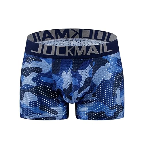 JOCKMAIL Herren Unterwäsche Boxershorts Herren gepolsterte Unterwäsche Boxer mit Hüftpolster Herren Boxers (XL, 469BLAU) von JOCKMAIL