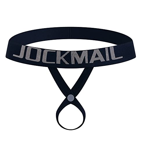 JOCKMAIL Herren-Unterwäsche, Jockstrap Stretch, G-String, Sportunterwäsche, 298 Schwarz, Small-Medium von JOCKMAIL