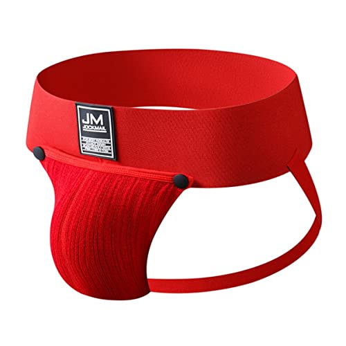 JOCKMAIL Herren Unterwäsche Jockstrap Weit Gürtel Abnehmbar Beutel Athletisch Unterstützer Jockstrap Herren Sport Unterwäsche von JOCKMAIL