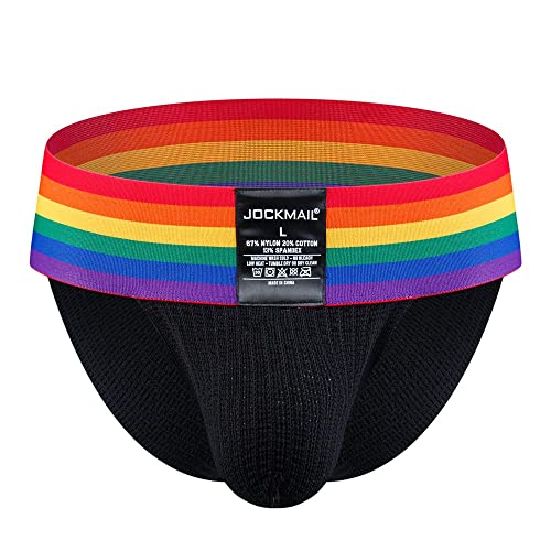 JOCKMAIL Herren Unterwäsche Slip Regenbogen Athletisch Breit Gürtel Slip Komfortabel Herren Slip Unterwäsche Herren Sport Unterwäsche Slip von JOCKMAIL