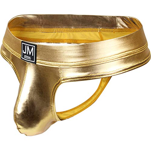 JOCKMAIL Sexy Mens Briefs Underwear Mens Briefs Super Sexy Mens Jock Strap Underwear (L, Gold) von JOCKMAIL