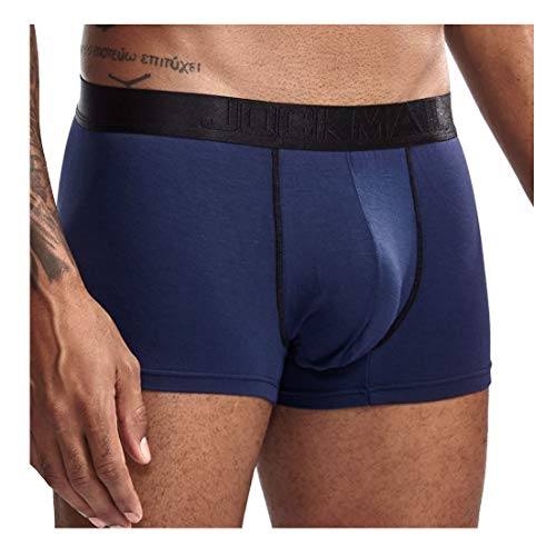 JOCKMAIL Super gemütlich Herren Boxer Herren Boxershorts Modal Weich Herren Unterwäsche Mikro Trennen Taschen Gesundheitsvorsorge Männer Boxershorts (XL, Navy Blau) von JOCKMAIL