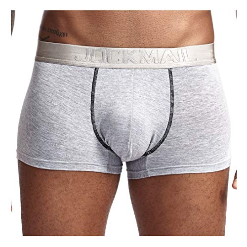 JOCKMAIL Super gemütlich Herren Boxer Herren Boxershorts Modal Weich Herren Unterwäsche Mikro Trennen Taschen Gesundheitsvorsorge Männer Boxershorts (XXL, hell grau) von JOCKMAIL