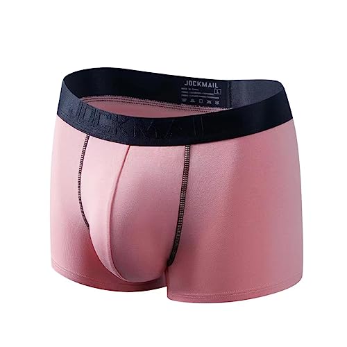 JOCKMAIL Super gemütlich Herren Boxer Herren Boxershorts Modal Weich Herren Unterwäsche Mikro Trennen Taschen Gesundheitsvorsorge Männer Boxershorts (as3, Alpha, l, Regular, Regular, Pink) von JOCKMAIL