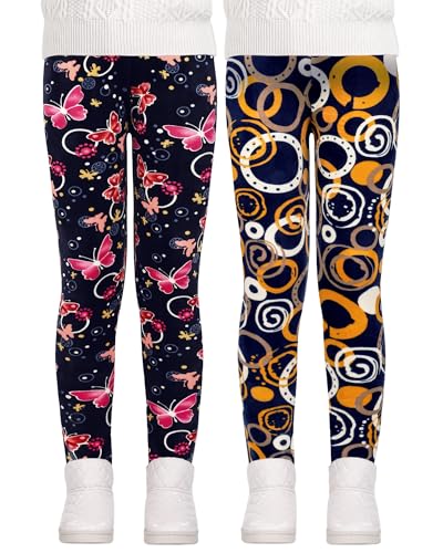 JOCMIC Mädchen Leggings Gefüttert Thermo Hosen Dicke 2er-Pack von JOCMIC