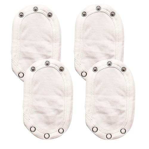 JOCXZI 4 Stück Baby Body Extender- Extender Baby Super Utility Windel,Baumwollstoff für Baby Bodies, Längenverstellbar, Strampler Weste, 2 Lagen Stoff von JOCXZI