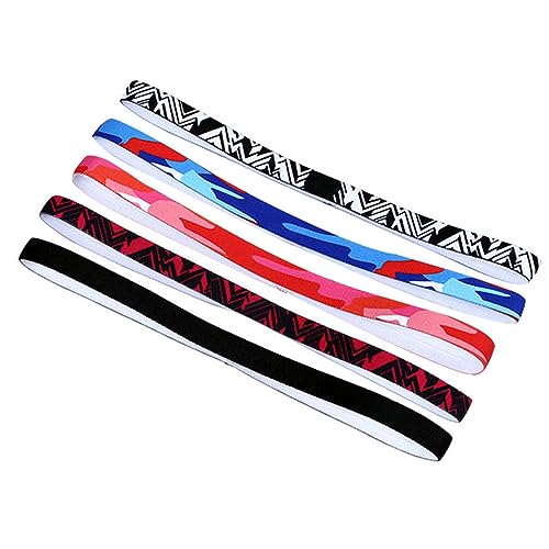 JOCXZI Sports Headbands - 5Pcs Unisex, Elastic Headbands, Hair Band, Women's Thin, Non-Slip Thin Hairband, Headband for Men and Women von JOCXZI