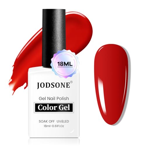 JODSONE Gel Nail Polish 18ml Light Red Gel Polish Long-Lasting Art Design Manicure Salon DIY At Home Soak Off U V LED Nail Art Gifts for Women von JODSONE