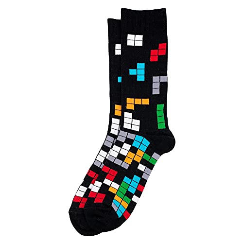 JOE COOL Socken Herren Tetris aus Baumwolle und Polyester, Schwarz , Small/Medium von JOE COOL