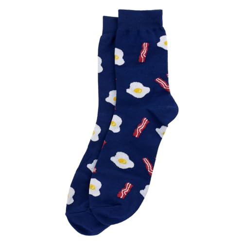 JOE COOL Socken für Herren, Speck und Eier, aus Baumwolle und Nylon, marineblau, Small/Medium von JOE COOL