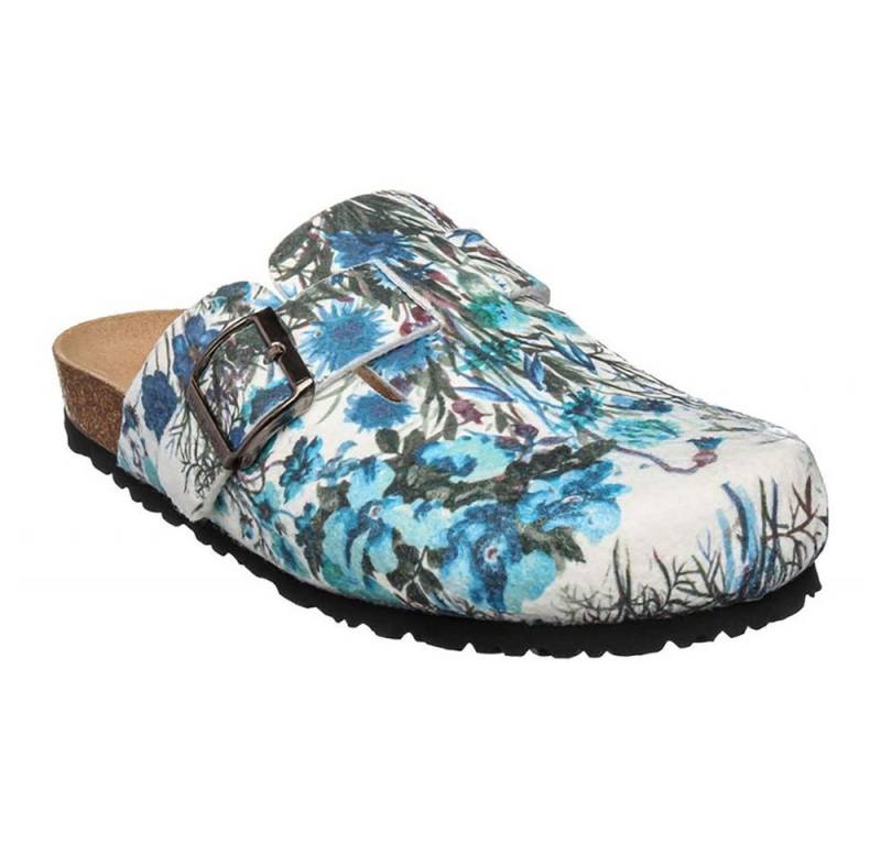 JOE N JOYCE Amsterdam Filz Floral Damen Clog Mehrfarbig Schmal Gr. 37 Hausschuh von JOE N JOYCE