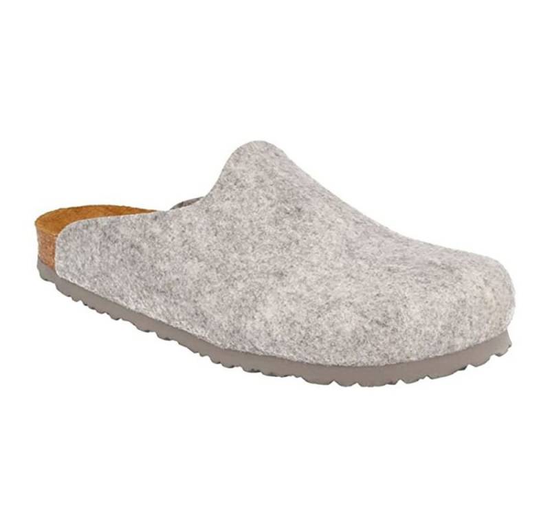 JOE N JOYCE Helsinki Filz Damen & Herren Clog Hellgrau Schmal Gr. 42 Clog von JOE N JOYCE