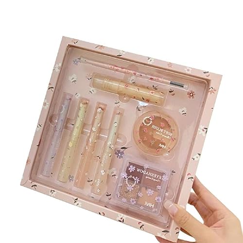 All-in-One-Make-up-Set for Mädchen, mattierter Lidschatten, doppelseitiger Augenbrauenstift, flüssiger Concealer, Lippenstift, Rouge-Set, Make-up-Geschenkset for Frauen, Teenager, Mädchen/25 von JOEBO