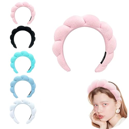 Stirnband for Frauen, Hautpflege-Make-up-Stirnband for Waschen des Gesichts, Spa-Stirnband, Schwamm-Handtuch-Stoff-Haarband, Gesichtswasch-Stirnband, Make-up-Entfernung, Haar-Accessoires for die Dusch von JOEBO