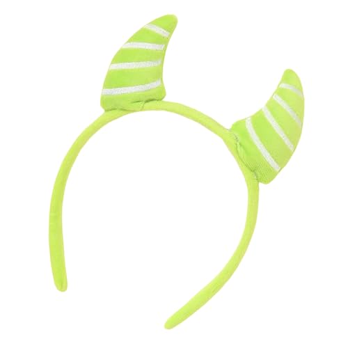 JOERBABU Haarband, Halloween Teufelshorn Stirnbänder Cosplay Grünes Horn Kopfbedeckung Haarbänder Kopfbedeckung Halloween Haarbänder Geburtstag Party von JOERBABU