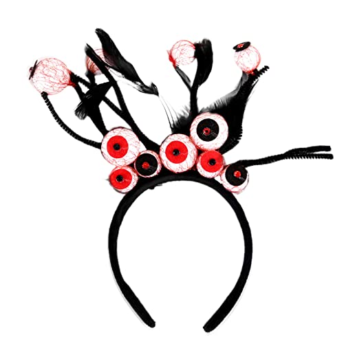 JOERBABU Haarband, Horror Stirnband Blut Augapfel Form Haarreifen Party Kopfschmuck Haarband Party Cosplay Kostüm Requisiten Unisex von JOERBABU