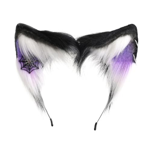 JOERBABU Haarband, Katzenohren, Stirnbänder, pelzig, Plüsch-Stirnbänder, Haarschmuck für Mädchen und Damen, Urlaubsparty-Kopfbedeckung von JOERBABU