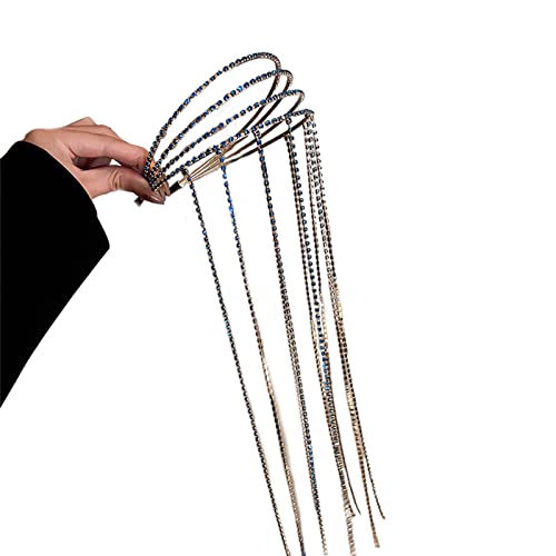JOERBABU Haarband, Kristall-Haarkette, Stirnband, Strass, Stirnband, Kopfkette, Strass, Haarreif, Strass, Haarkette von JOERBABU