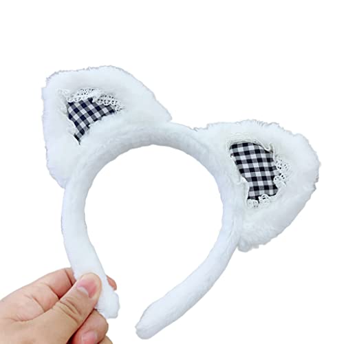 JOERBABU Haarband, Plüsch für Katzenohren, Haarreif, Bühnenkopfschmuck, Weihnachten, Cosplay-Kosten von JOERBABU
