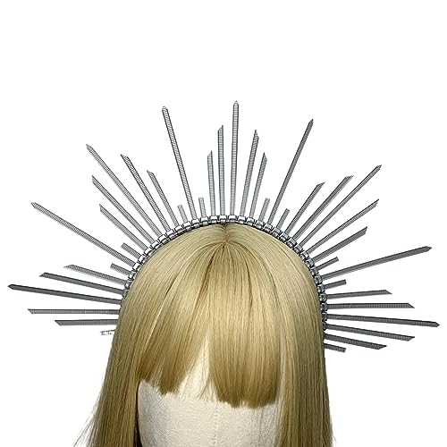 JOERBABU Haarband, dunkles Stirnband, Stirnband, Braut-Tiaras, Prinzessinnen-Kopfschmuck, Haarreif, Stachel-Tiaras von JOERBABU