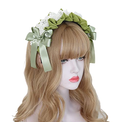 JOERBABU Haarband, plissierte Spitzen, Haarreifen für Damen, elegante Schleifenform, Make-up-Stirnband zum Waschen des Gesichts, Haar-Accessoires, mehrfarbig von JOERBABU