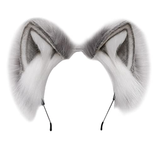 JOERBABU Haarband Exquisit für Katzenohren Anime Stirnband Haarstyling Halloween Stirnband Cosplay Zubehör Plüsch Pelz Neko Ohr Kopf von JOERBABU