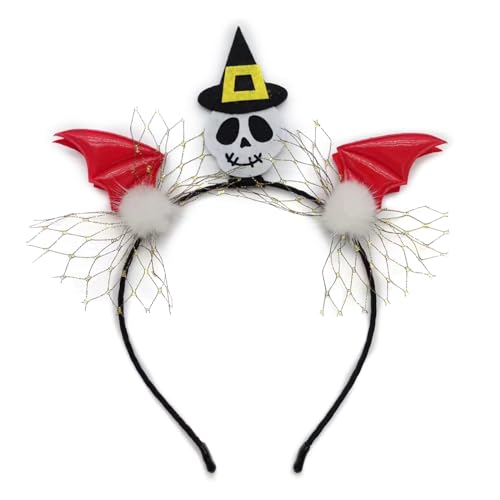 JOERBABU Haarband Lustiges Totenkopf-Stirnband für Geburtstagsparty Cosplay Schmetterling Spitze Kopfbedeckung Haarschmuck Halloween Kostüm Haarband JOERBABU Haarband Lustiges Totenkopf-Stirnband für Geburtstagsparty Cosplay Schmetterling Spitze Kopfbedeckung Haarschmuck Halloween Kostüm Haarband von JOERBABU