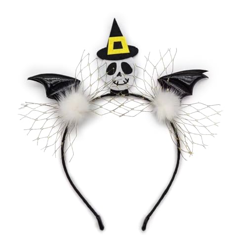 JOERBABU Haarband Lustiges Totenkopf-Stirnband für Geburtstagsparty Cosplay Schmetterling Spitze Kopfbedeckung Haarschmuck Halloween Kostüm Haarband JOERBABU Haarband Lustiges Totenkopf-Stirnband für Geburtstagsparty Cosplay Schmetterling Spitze Kopfbedeckung Haarschmuck Halloween Kostüm Haarband von JOERBABU