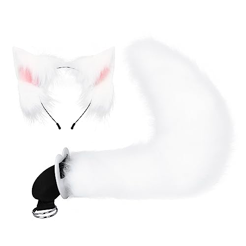 JOERBABU Haarband für Damen, Cartoon-Hunde, Katzenohren, Stirnband, mit Schwanz, Haarreif, Karneval, Aufführungen, Live-Übertragung, Kopfschmuck JOERBABU Haarband für Damen, Cartoon-Hunde, Katzenohren, Stirnband, mit Schwanz, Haarreif, Karneval, Aufführungen, Live-Übertragung, Kopfschmuck von JOERBABU
