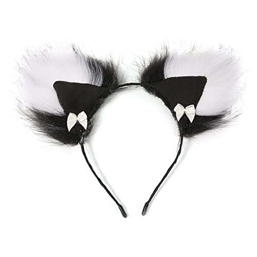 JOERBABU Haarband für Damen und Mädchen, Cartoon-Design für Katzenohren, mehrfarbig, Haarreifen, Make-up, Waschen, Gesicht, Weihnachten, Party, Kopfschmuck von JOERBABU