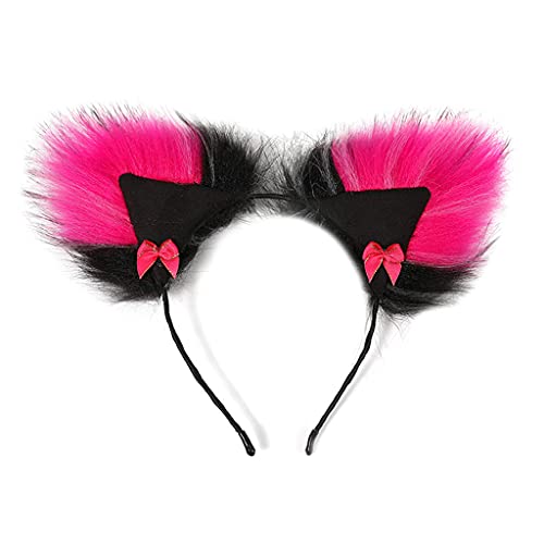 JOERBABU Haarband für Damen und Mädchen, Cartoon-Design für Katzenohren, mehrfarbig, Haarreifen, Make-up, Waschen, Gesicht, Weihnachten, Party, Kopfschmuck von JOERBABU
