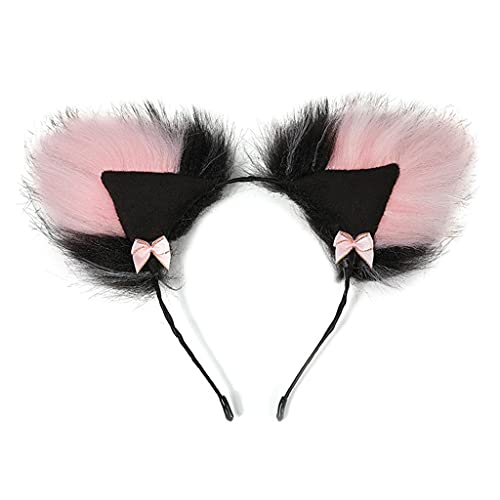 JOERBABU Haarband für Damen und Mädchen, Cartoon-Design für Katzenohren, mehrfarbig, Haarreifen, Make-up, Waschen, Gesicht, Weihnachten, Party, Kopfschmuck von JOERBABU