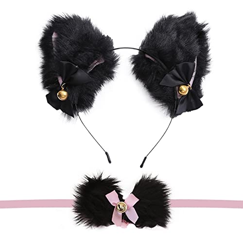 JOERBABU Haarreif, schön für Katzenohren Stirnband Mädchen Kopfbedeckung Anime Plüsch Neko Ohr Stirnband Stirnbänder Dekoration von JOERBABU