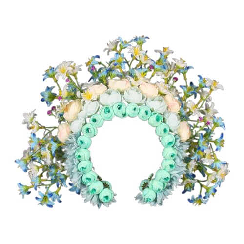 JOERBABU Haarreif, stilvoller Blumenkranz, ethnische Blumen, Blumen-Stirnband, Ornament, Kopfschmuck für Festivals und Fotoshootings JOERBABU Haarreif, stilvoller Blumenkranz, ethnische Blumen, Blumen-Stirnband, Ornament, Kopfschmuck für Festivals und Fotoshootings von JOERBABU