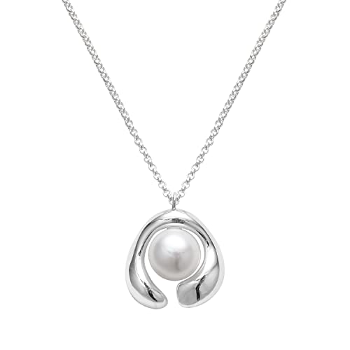 JOERPH 925 Sterling Silber Halskette Mode Anhänger Schmuck Weihnachten Geschenke für Damen Mädchen (Silber-Perle-1) von JOERPH