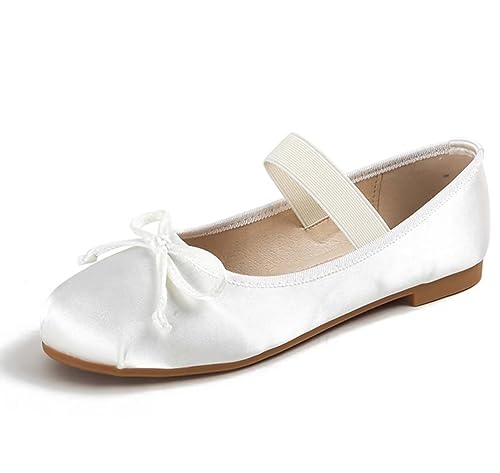 JOEupin Damen Ballerinas Rosa Schleife Bequeme Leichte Schuhe Ballerinas mit Riemen Rutschfeste Sohle Gepolsterte Fußgewölbeunterstützung Schlupfschuhe für Hochzeit Arbeit, Weiss/opulenter Garten, 41 JOEupin Damen Ballerinas Rosa Schleife Bequeme Leichte Schuhe Ballerinas mit Riemen Rutschfeste Sohle Gepolsterte Fußgewölbeunterstützung Schlupfschuhe für Hochzeit Arbeit, Weiss/opulenter Garten, 41 von JOEupin