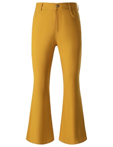 JOGAL Herren Schlaghose 70er Jahre Karneval Disco Outfits Ausgestellte Hose X-Large Ginger von JOGAL