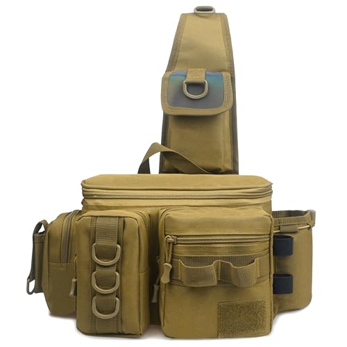 JOGFFDE Angelausrüstungstasche, Fliegenfischen, Umhängetasche, Aufbewahrungstasche, tragbare Angel-Hüfttasche mit Hüftgurt, Outdoor-Angeln, Schultertasche, Angelausrüstung, Aufbewahrungstasche JOGFFDE Angelausrüstungstasche, Fliegenfischen, Umhängetasche, Aufbewahrungstasche, tragbare Angel-Hüfttasche mit Hüftgurt, Outdoor-Angeln, Schultertasche, Angelausrüstung, Aufbewahrungstasche von JOGFFDE