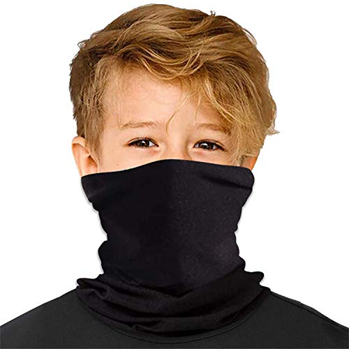 JOGVELO Schlauchschal, Kinder Loop Schal Fleece Schlauchschal Halswärmer Halstuch Winddicht Ski Maske Warmer für Outdoor Skifahren Radfahren, Schwarz von JOGVELO