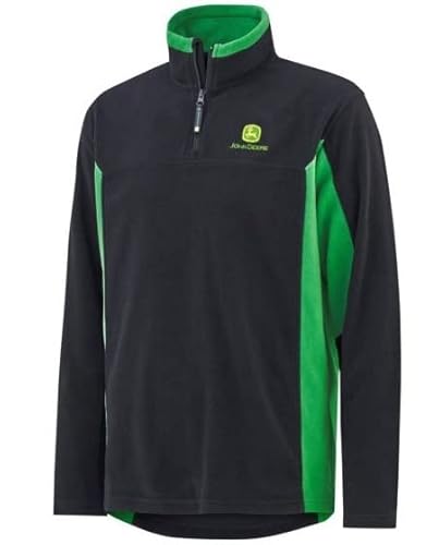 JOHN DEERE Fleecepullover Schwarz Grün (L) von JOHN DEERE